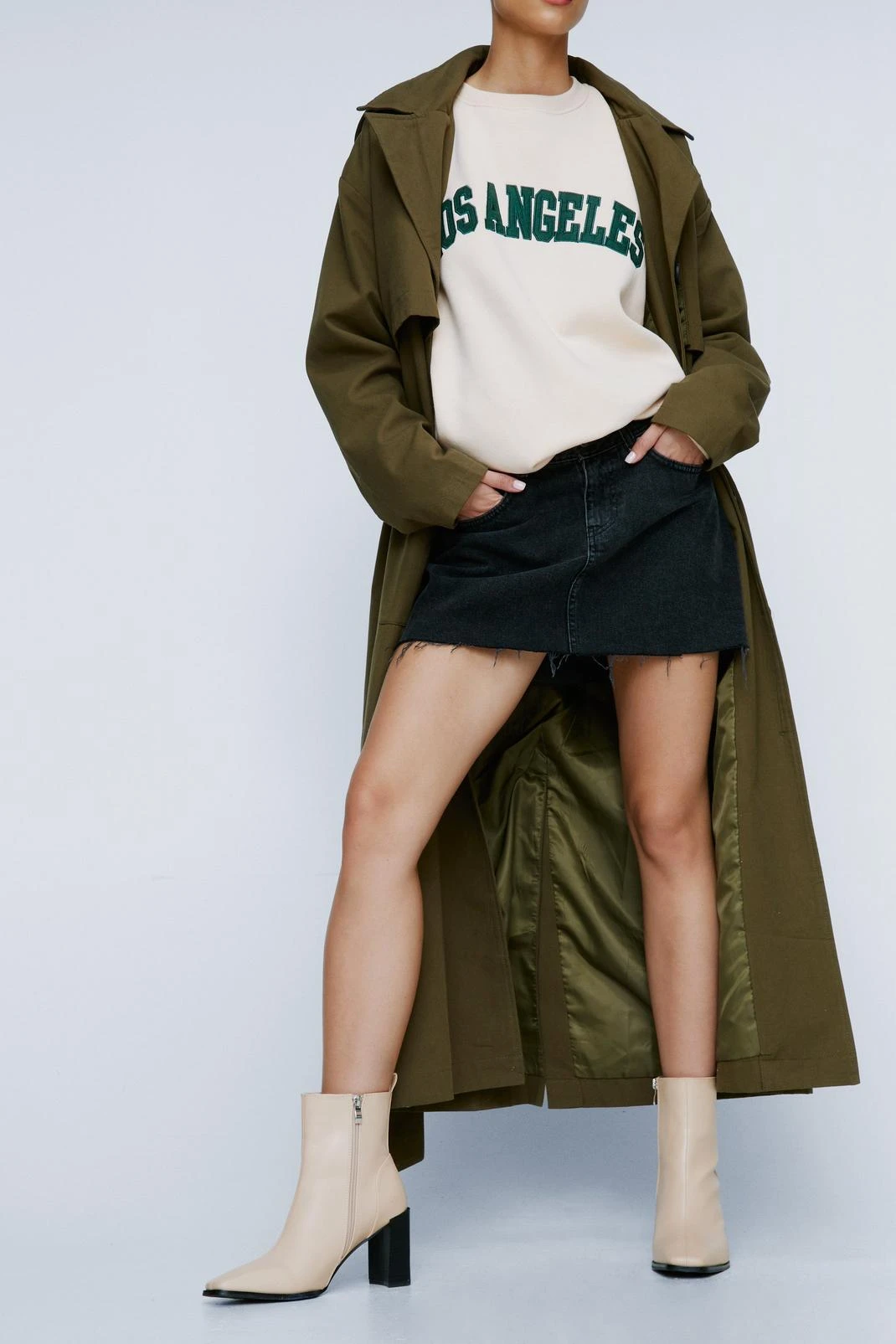 Faux Leather Ankle Boots With Square Toes