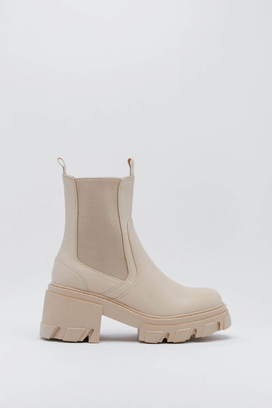 Faux Leather Chunky Chelsea Boots - Image 2