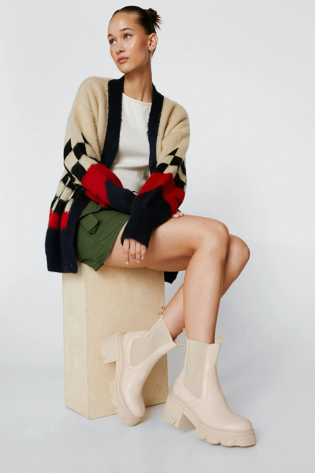 Faux Leather Chunky Chelsea Boots - Image 4