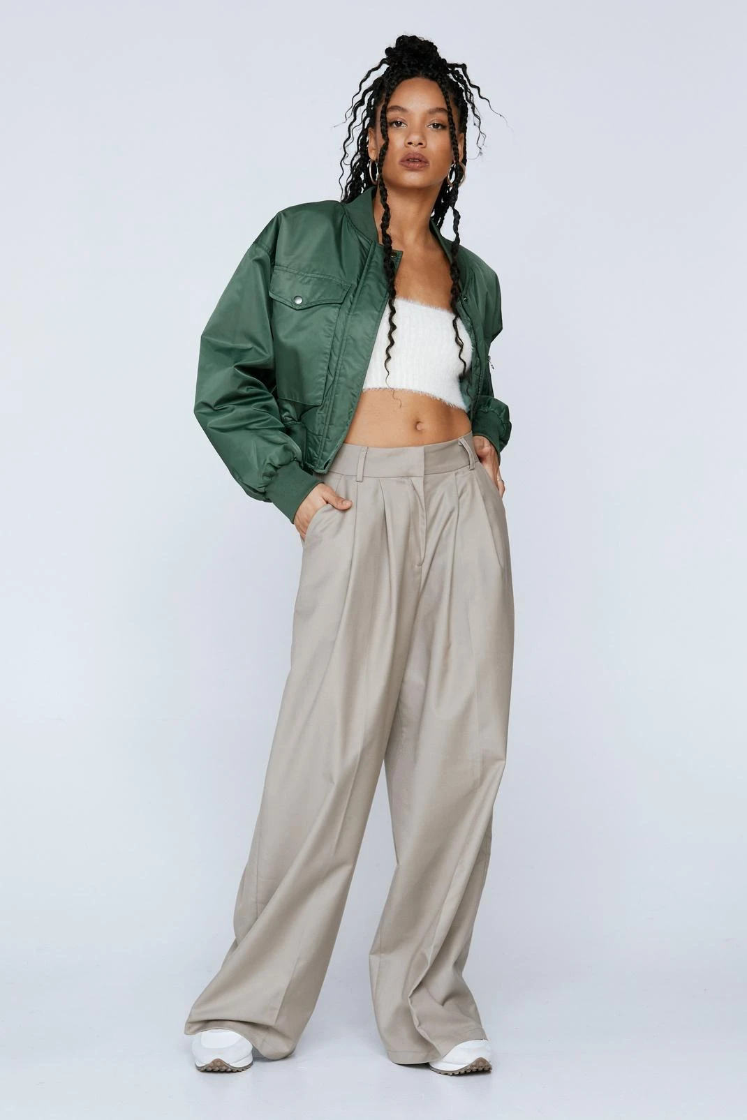 Premium Twill Pleated Wide Leg Pants 9 Premium Twill Pleated Wide Leg Pants - Image 7