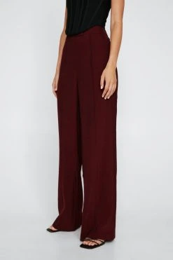 Seam Detail Straight Leg Tailored Pants