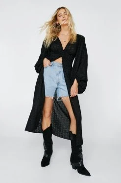 Alternative view of Broderie Button Down Maxi Top