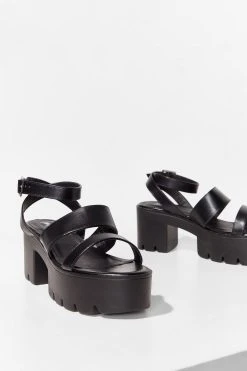 In The Driving Cleat Strappy Platform Sandals