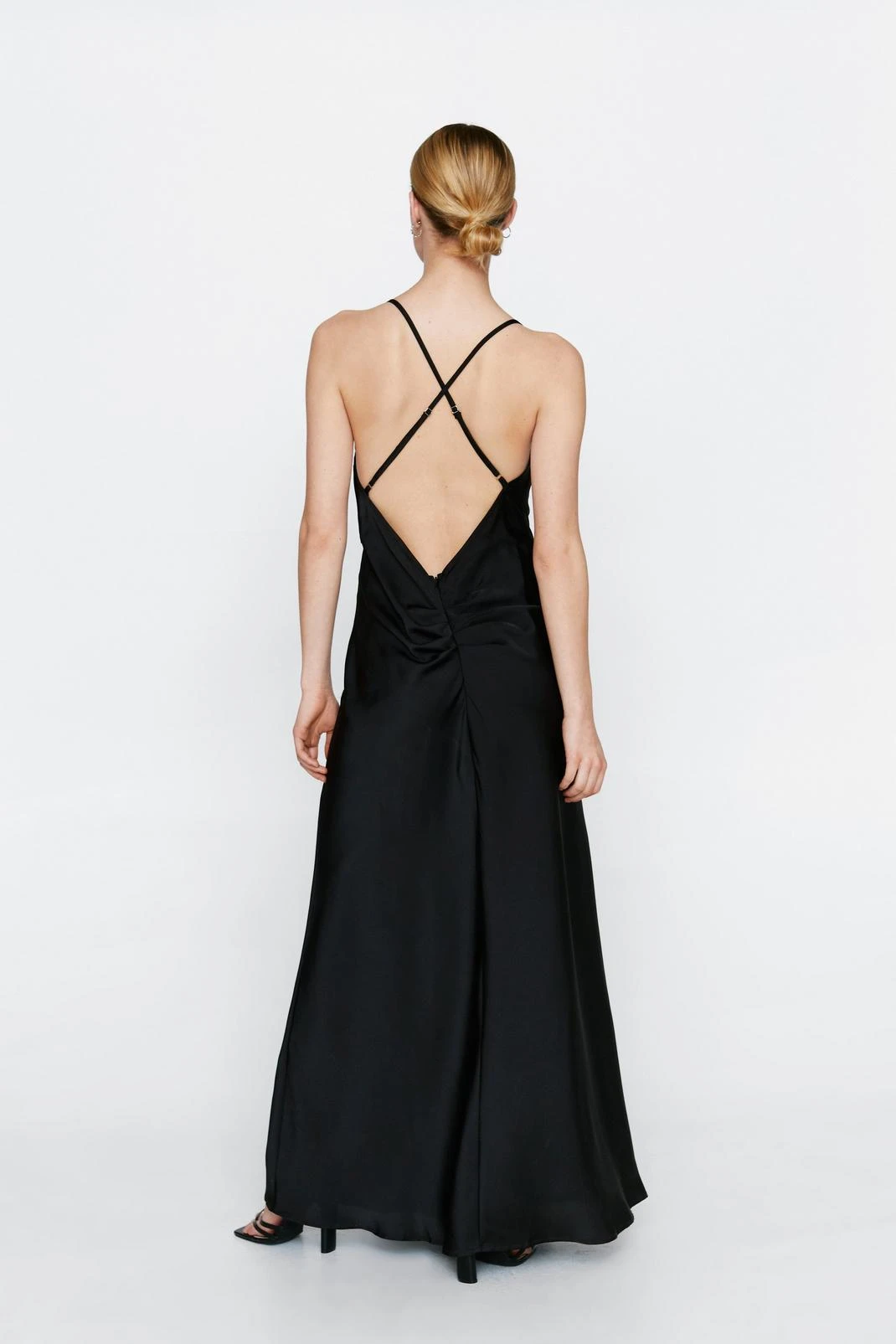 Cowl Cross Back Maxi Dress - Image 6