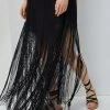 Crinkle Cowl Neck Fringe Maxi Cover Up Dress -Nasty Gal Sales Store womens black crinkle cowl neck fringe maxi cover up dress