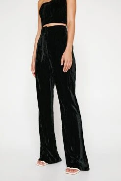 Alternative view of Crinkle Velvet Tailored Flared Pants
