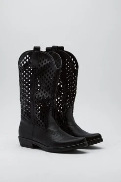 Cut Out Cowboy Boots 8 Cut Out Cowboy Boots -Nasty Gal Sales Store womens black cut out cowboy boots 2