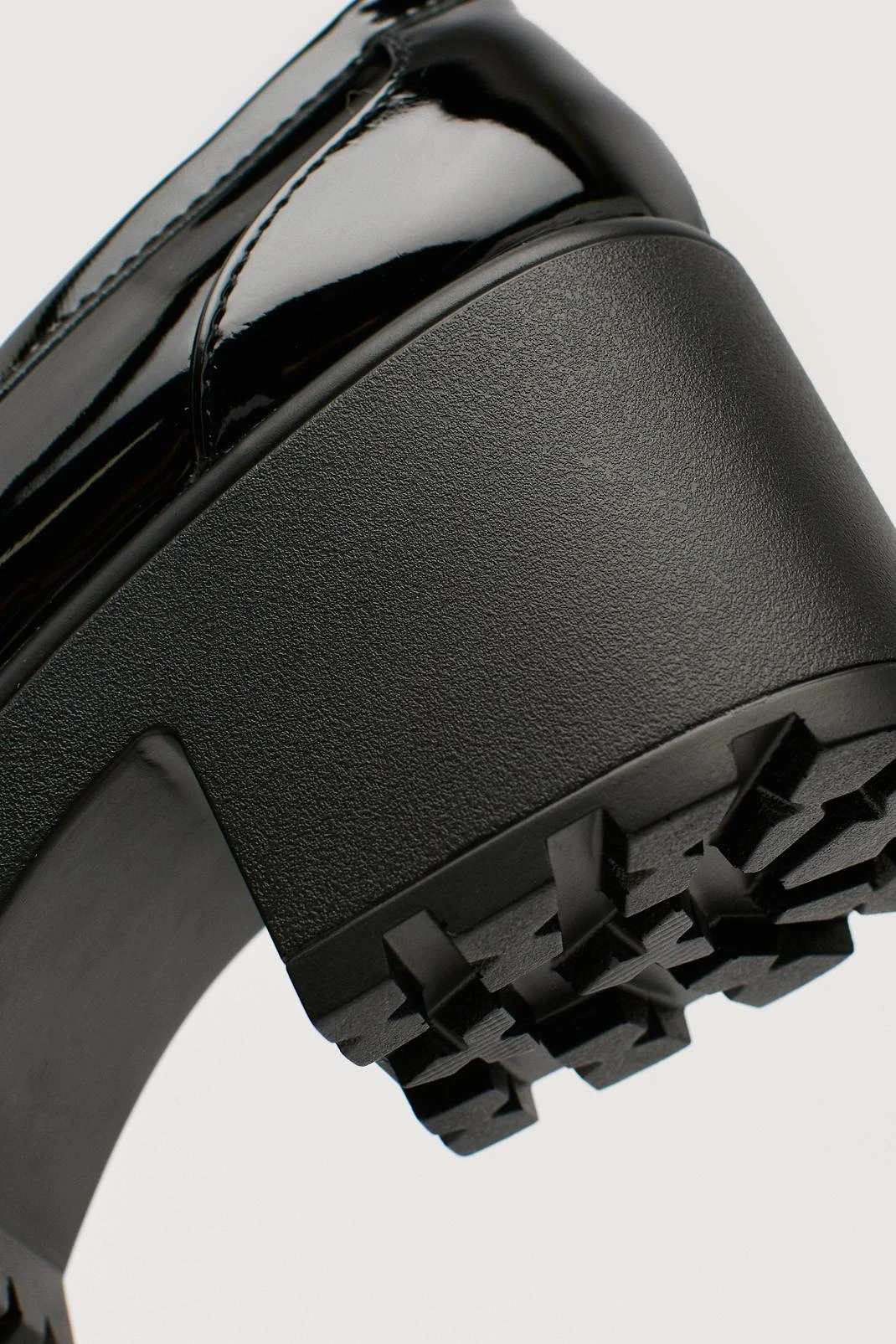 Faux Leather Chunky Penny Loafers - Image 2