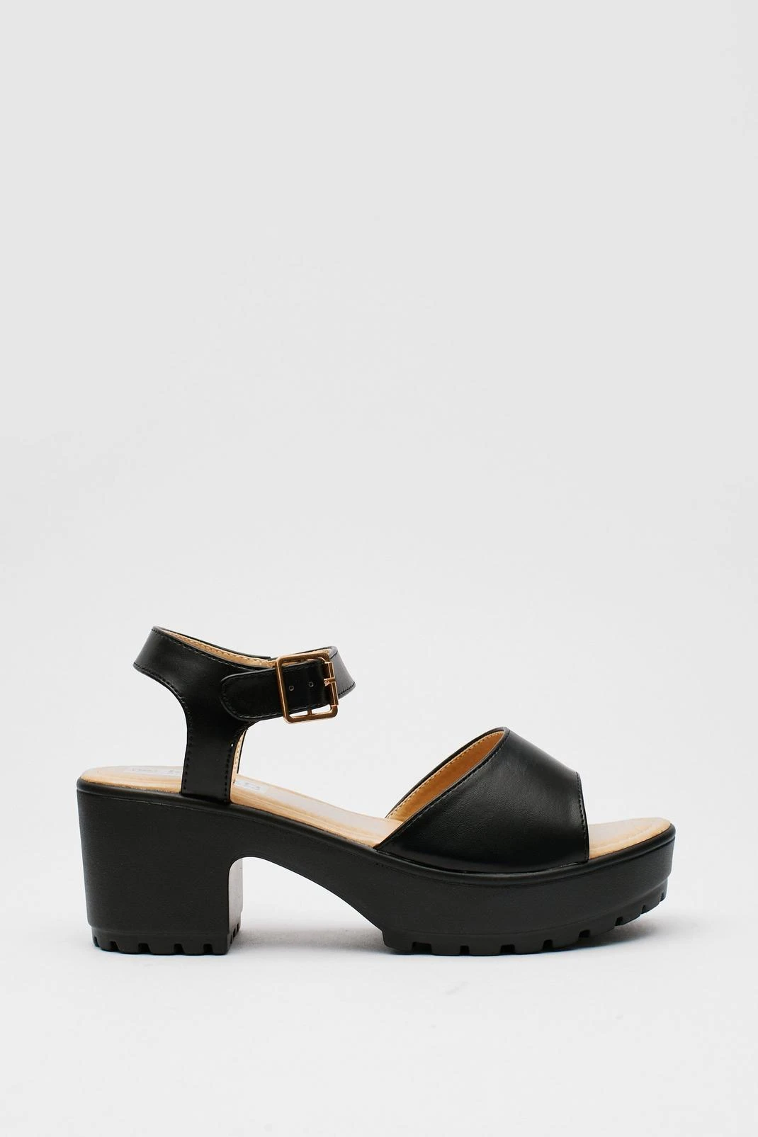 Faux Leather Chunky Platform Sandals - Image 2