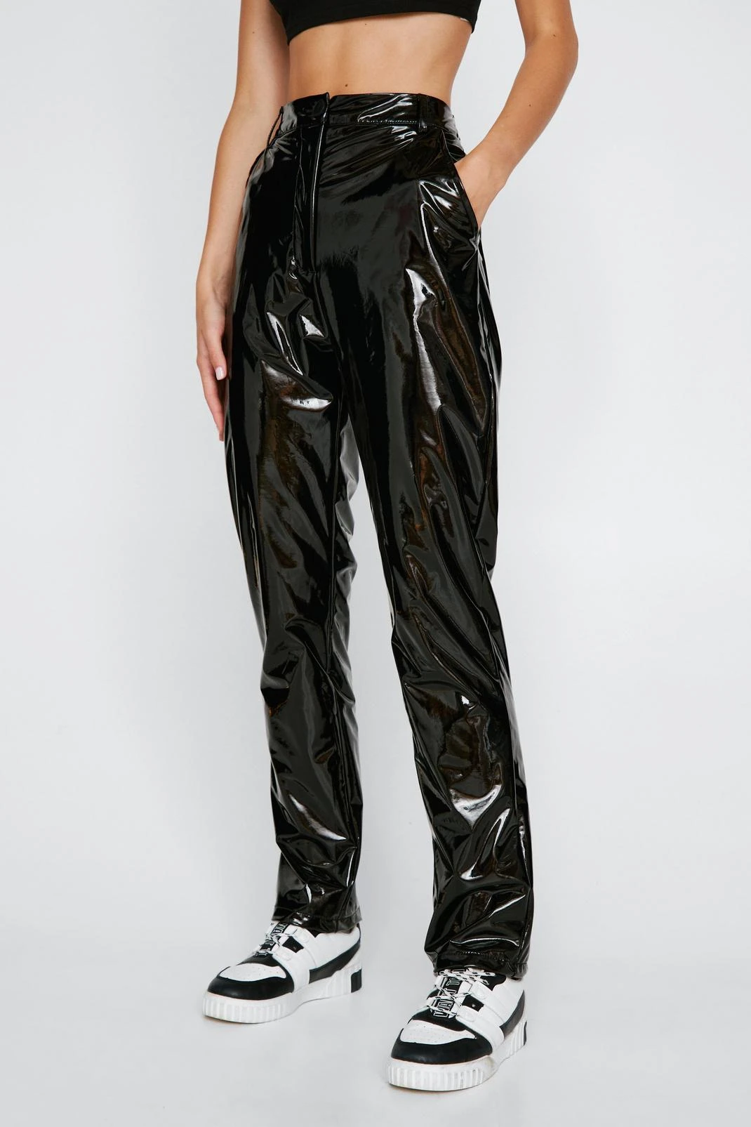 Faux Leather High Shine Leggings - Image 4