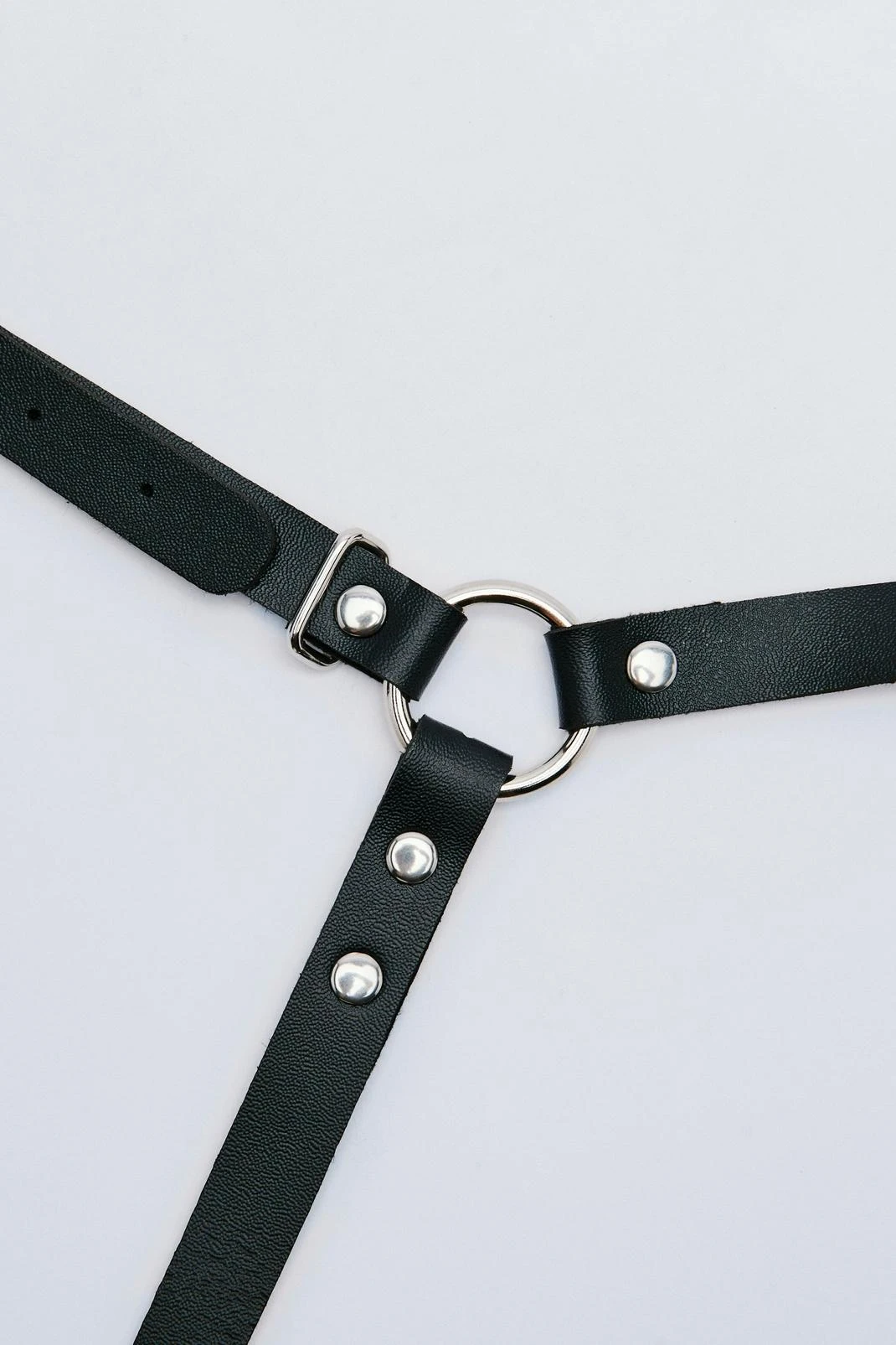 Faux Leather Ring Detail Body Harness - Image 3