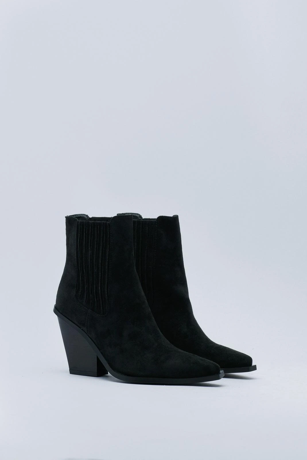 Faux Suede Ankle Western Boots - Image 3