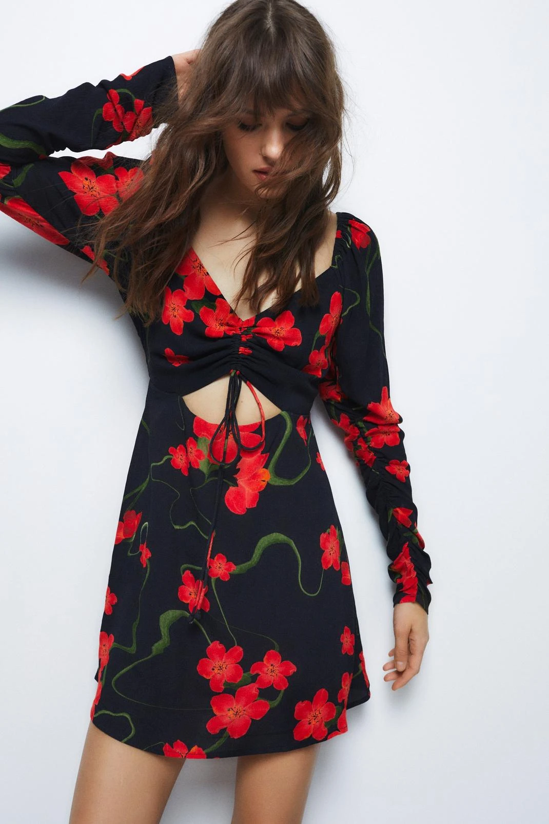 Floral Ruched Skater Dress 2 Floral Ruched Skater Dress