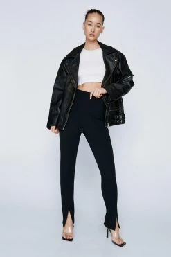 Front Split Legging 9 Front Split Legging -Nasty Gal Sales Store womens black front split legging 3