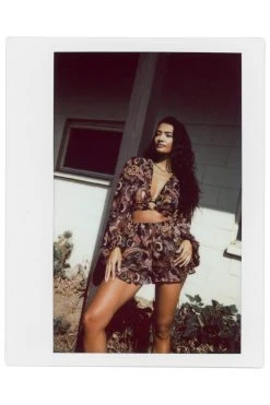 Georgette Paisley Ruffle Shorts