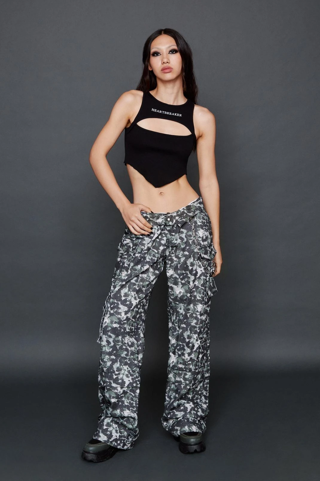 Heartbreaker Ribbed Cut Out Top