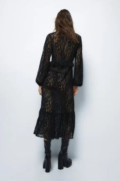 Lace Knot Front Maxi Dress 8 Lace Knot Front Maxi Dress -Nasty Gal Sales Store womens black lace knot front maxi dress 2