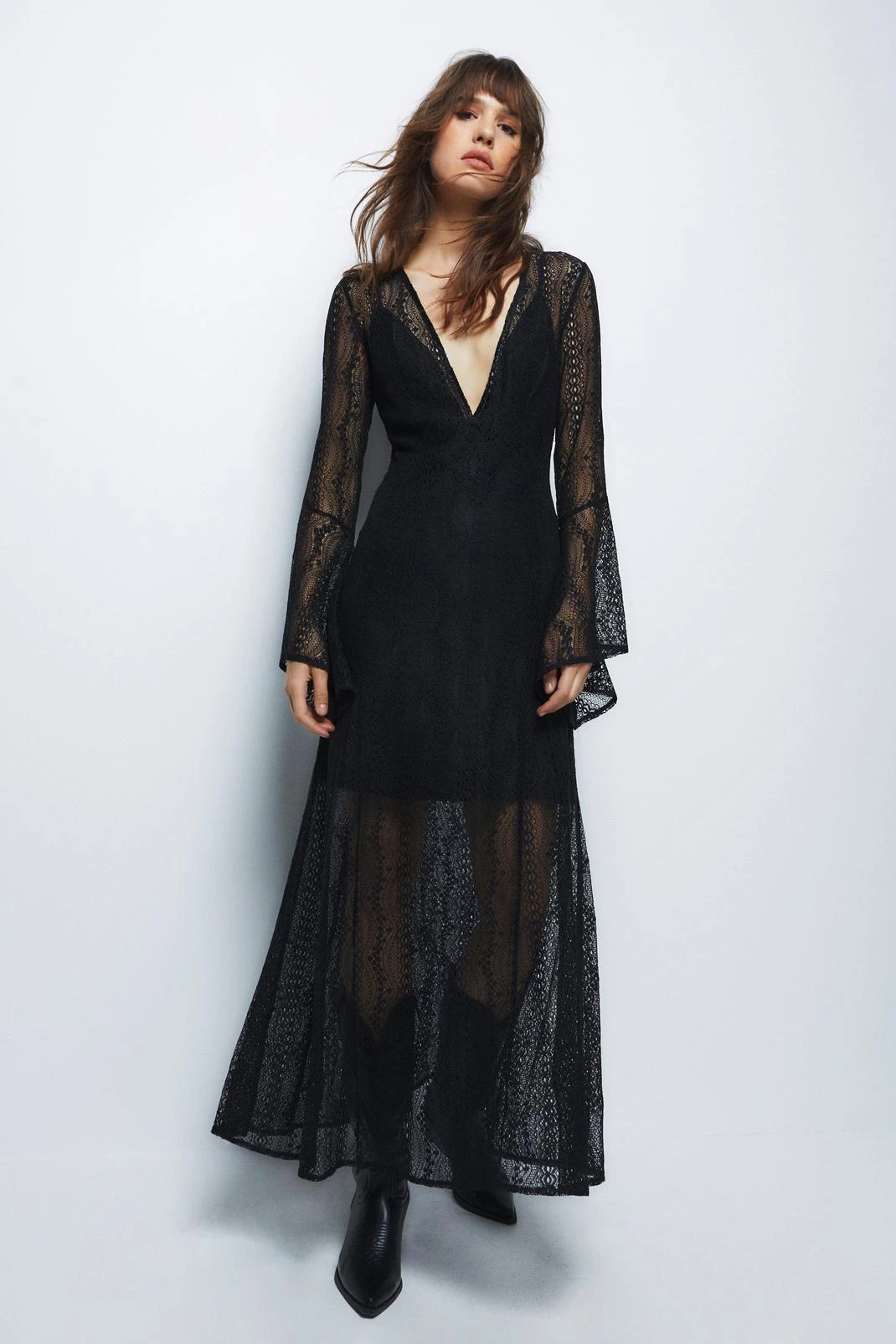 Lace Plunge Maxi Dress 4 Lace Plunge Maxi Dress - Image 2