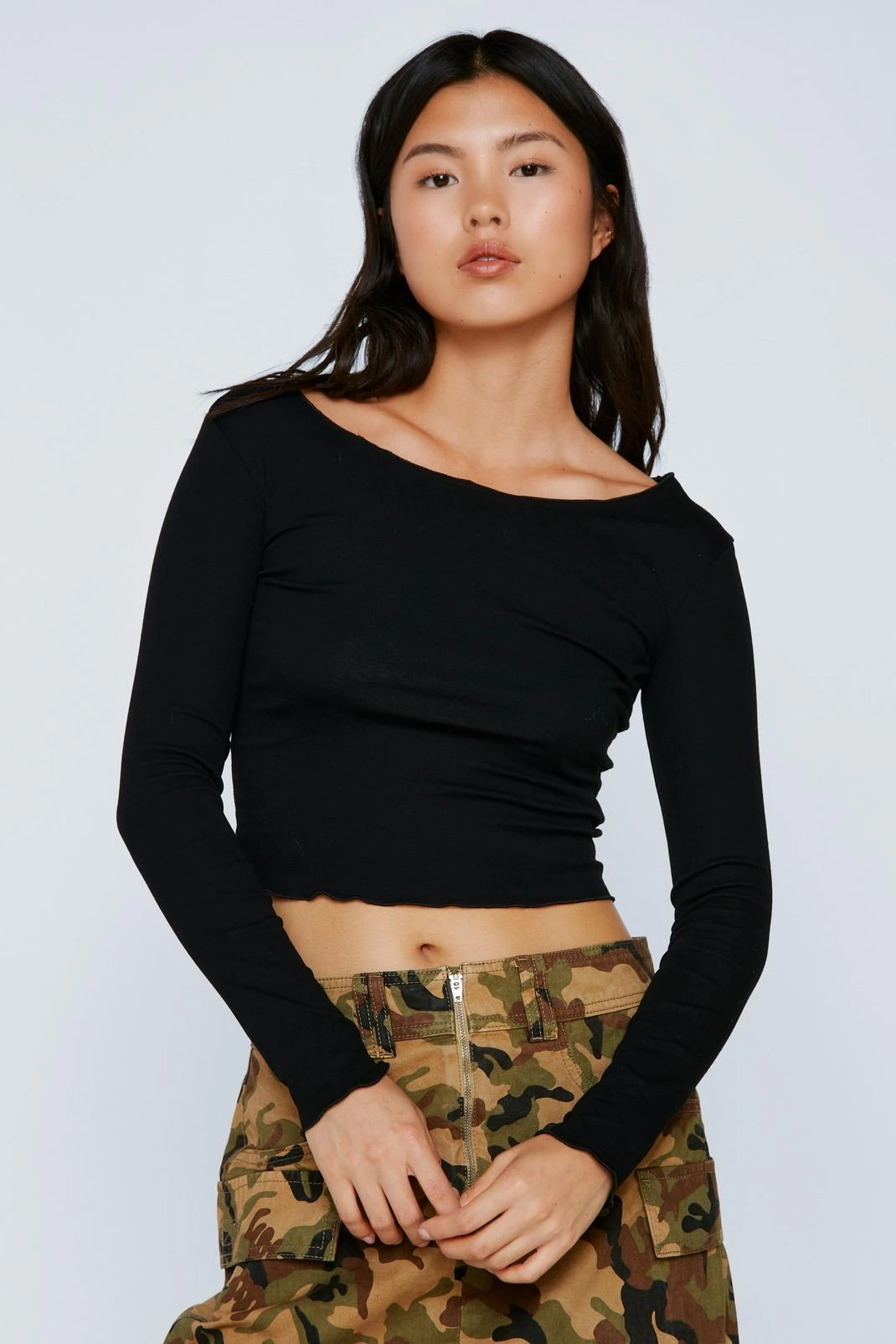 Lettuce Hem Long Sleeve Top 4 Lettuce Hem Long Sleeve Top - Image 2
