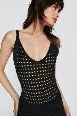 Low Back Stitch Effect Strappy Dress 7 Low Back Stitch Effect Strappy Dress -Nasty Gal Sales Store womens black low back stitch effect strappy dress 1
