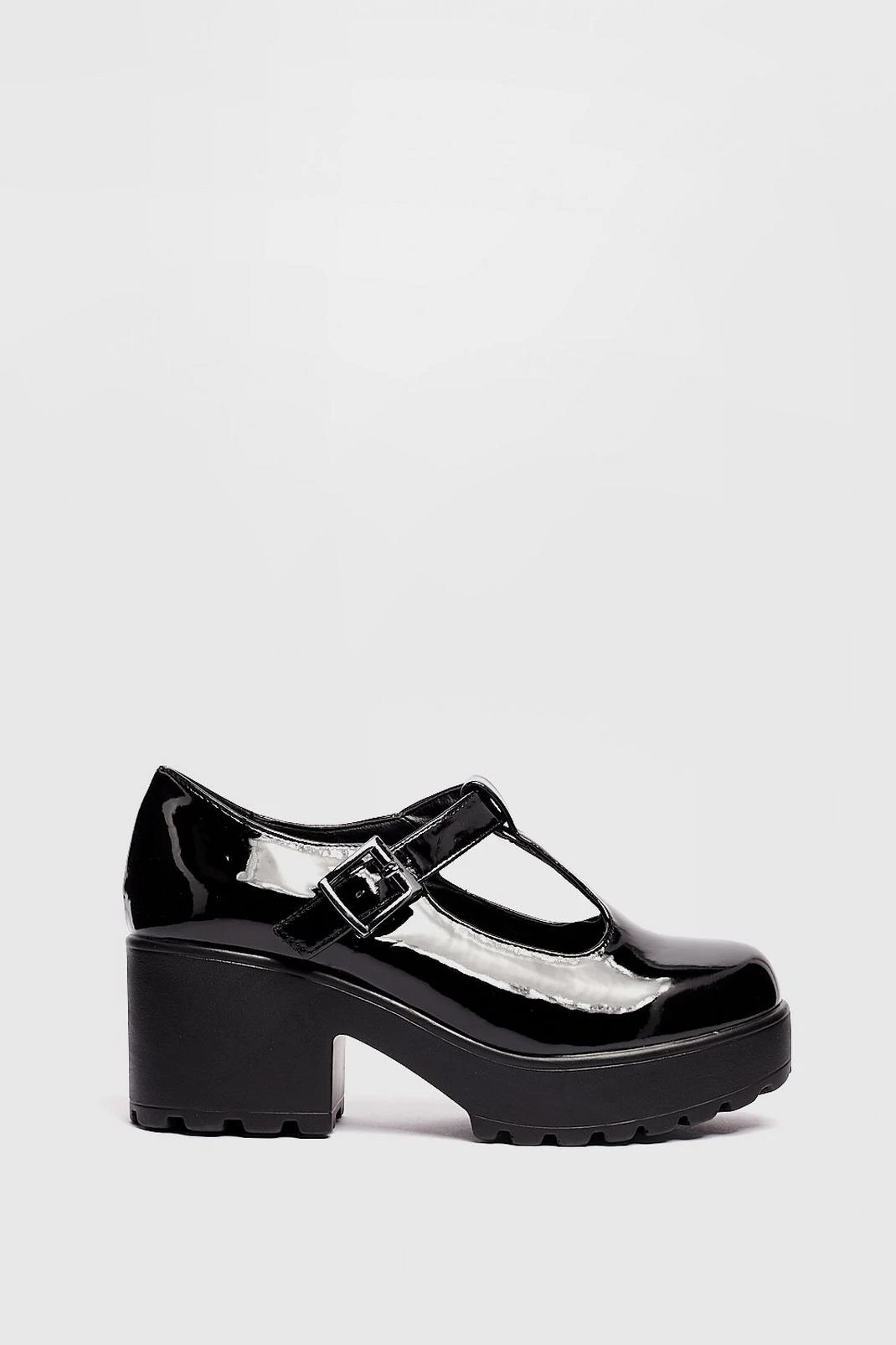 Patent T Strap Mary Jane Shoes - Image 4