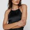 Petite Satin Halterneck Maxi Dress 2 Petite Satin Halterneck Maxi Dress -Nasty Gal Sales Store womens black petite satin halterneck maxi dress