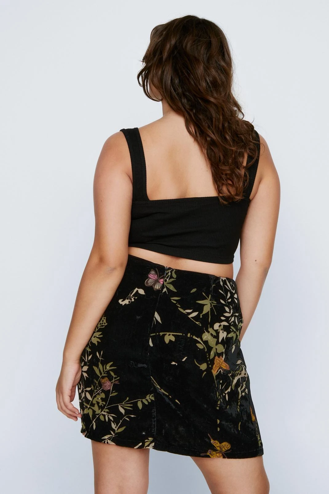 Plus Size Butterfly Devore Mini Skirt - Image 2