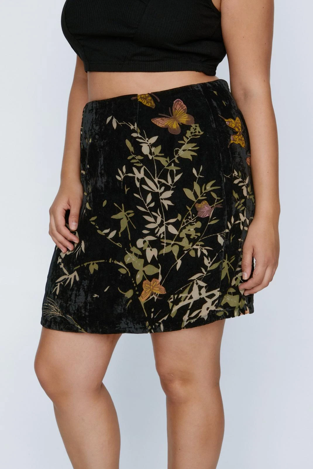 Plus Size Butterfly Devore Mini Skirt - Image 3