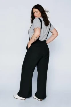 Plus Size Premium Tailored Overall Jumpsuit -Nasty Gal Sales Store womens black plus size premium tailored overall jumpsuit 2