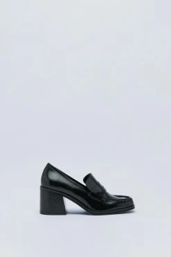 Alternative view of Premium Leather Heeled Loafer