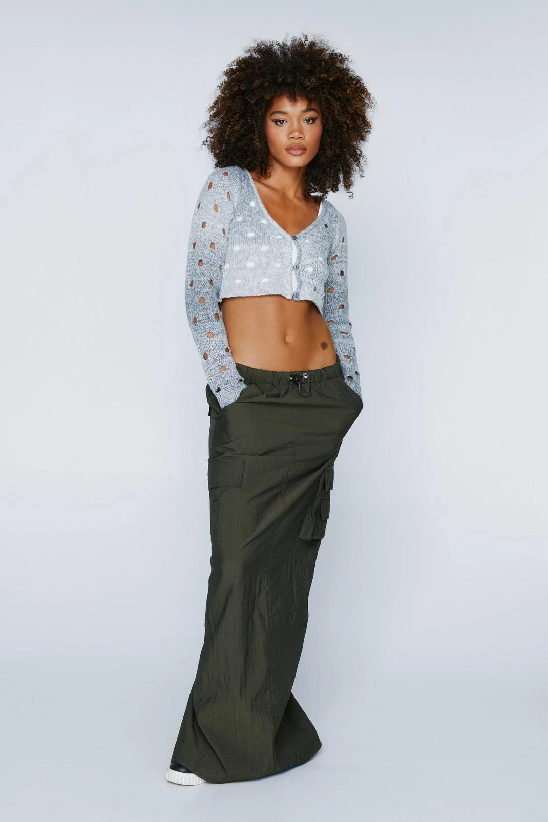 Premium Tie Dye Cut Out Cardigan - Image 5