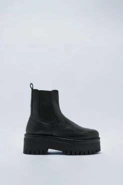 Real Leather Chunky Chelsea Boots 7 Real Leather Chunky Chelsea Boots -Nasty Gal Sales Store womens black real leather chunky chelsea boots 1