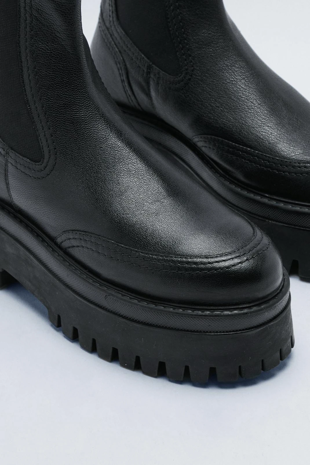 Real Leather Chunky Chelsea Boots 5 Real Leather Chunky Chelsea Boots - Image 3