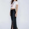 Real Leather Side Split Maxi Skirt 1 Real Leather Side Split Maxi Skirt -Nasty Gal Sales Store womens black real leather side split maxi skirt
