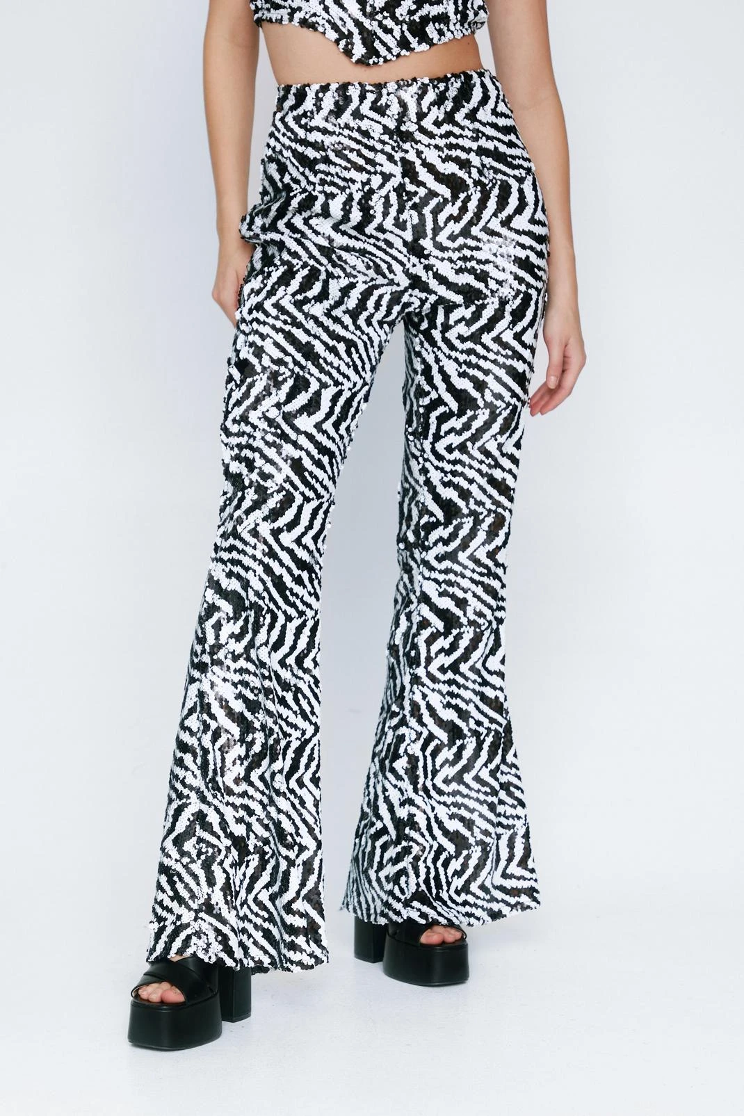 Sequin Animal Kick Flare - Image 2