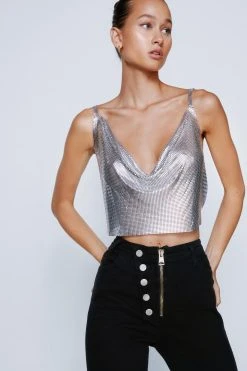 Split Hem Zip Front Button Detail Jeans