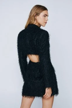 Tassel Cinched Waist Tailored Blazer Dress 11 Tassel Cinched Waist Tailored Blazer Dress -Nasty Gal Sales Store womens black tassel cinched waist tailored blazer dress 2