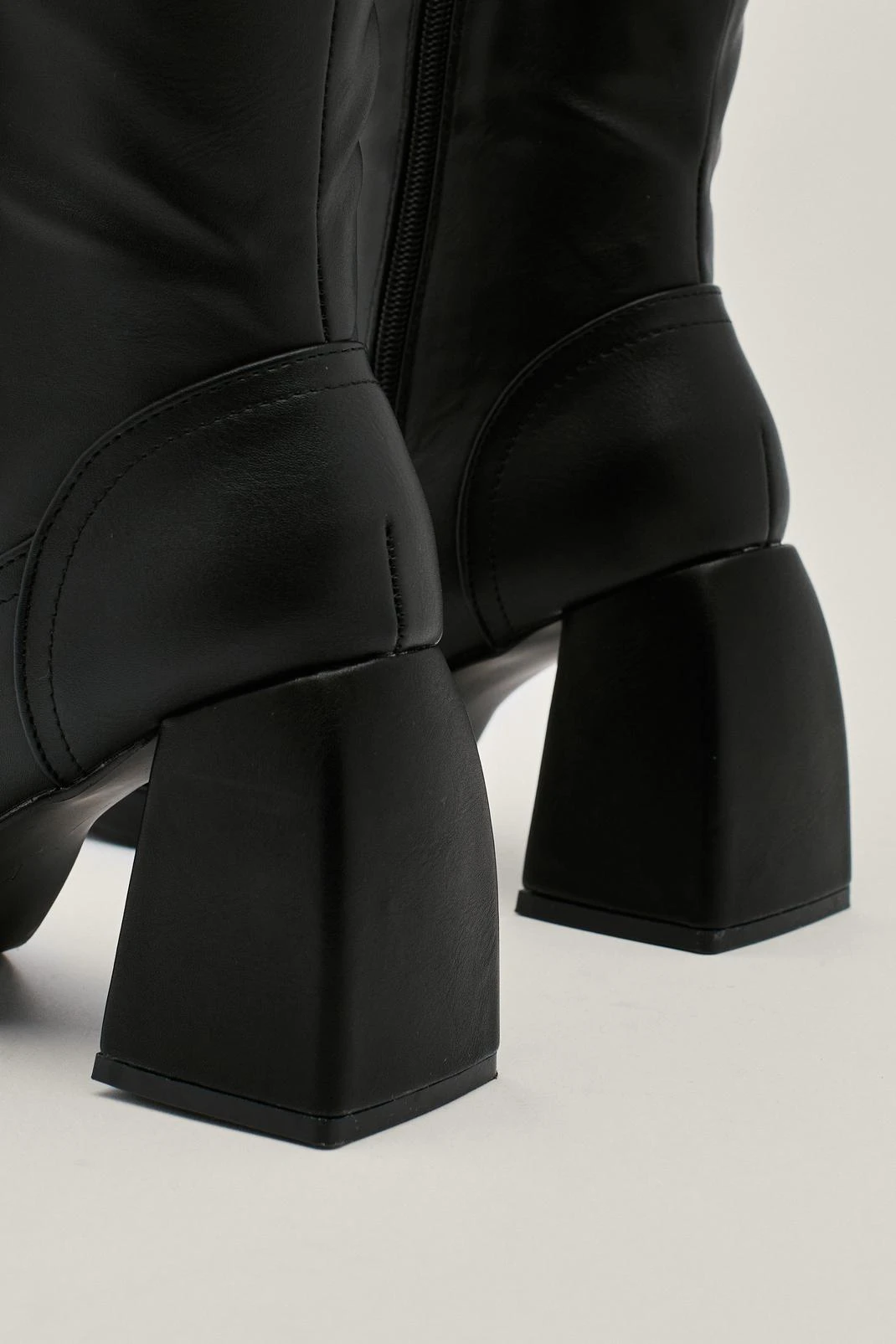 Wide Fit Faux Leather Knee High Boots - Image 3