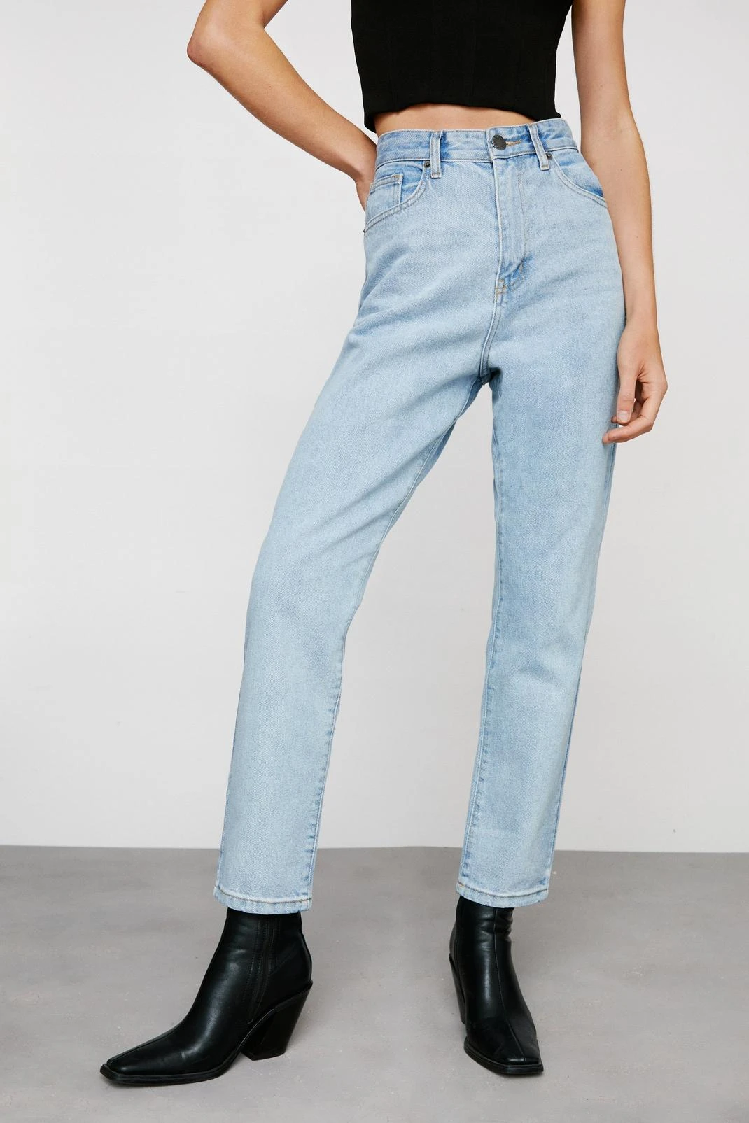 Organic Denim High Waisted Mom Jeans 16 Organic Denim High Waisted Mom Jeans - Image 14