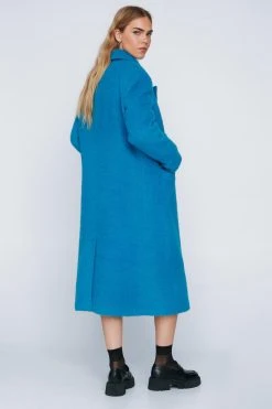 Premium Masculine Brushed Wool Coat 14 Premium Masculine Brushed Wool Coat -Nasty Gal Sales Store womens blue premium masculine brushed wool coat 5