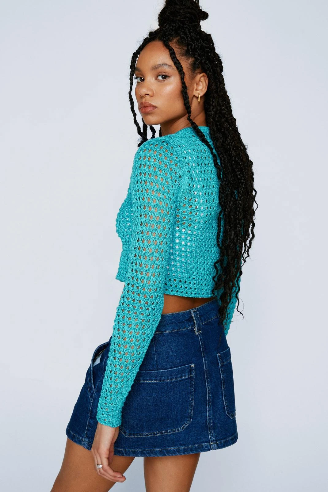 Ring Detail Stitchy Cardigan - Image 6