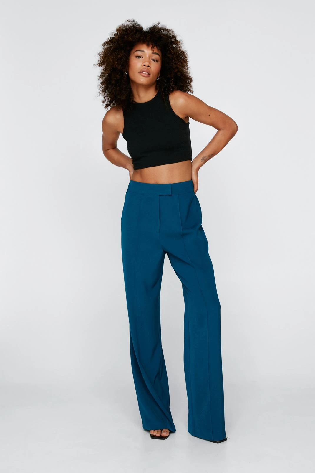 Seam Detail Straight Leg Tailored Pants 7 Seam Detail Straight Leg Tailored Pants - Image 5