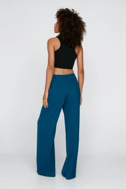 Seam Detail Straight Leg Tailored Pants 17 Seam Detail Straight Leg Tailored Pants -Nasty Gal Sales Store womens blue seam detail straight leg tailored pants 6