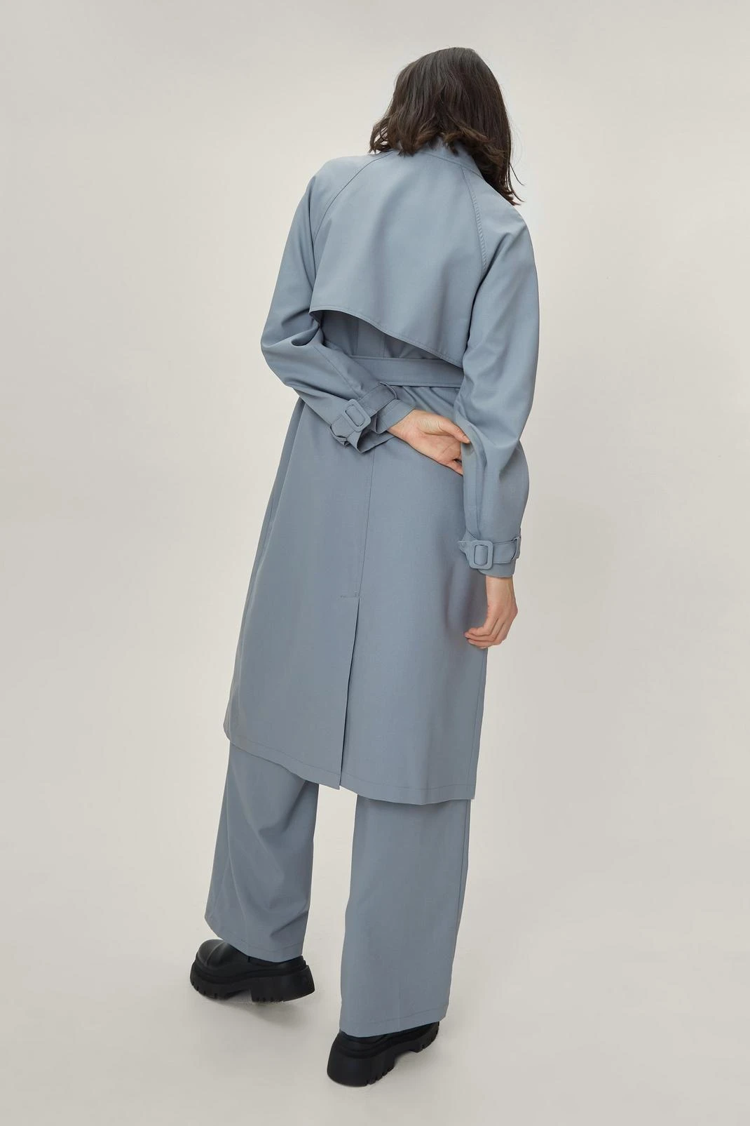 Twill Double Breasted Trench Coat - Image 6