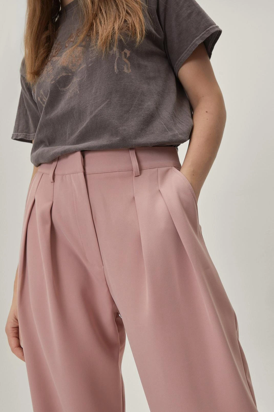 Tailored High Waisted Wide Leg Pants - Image 8