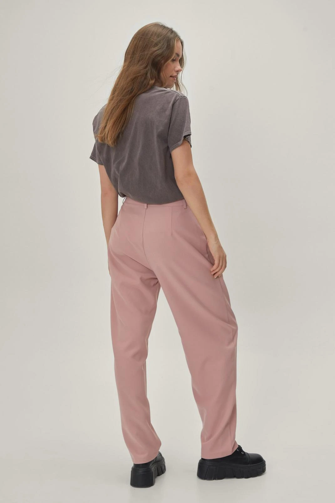 Tailored High Waisted Wide Leg Pants - Image 9