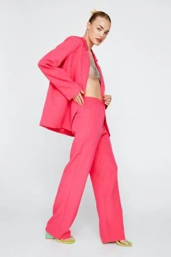 Premium Wide Leg Tailored Pants 9 Premium Wide Leg Tailored Pants -Nasty Gal Sales Store womens bright20pink premium wide leg tailored pants 6