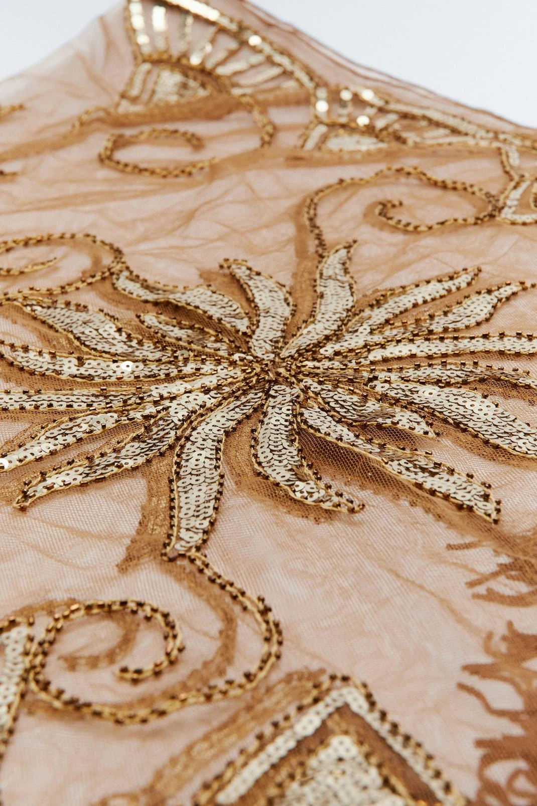 Sequin Embellished Fringed Shawl - Image 2