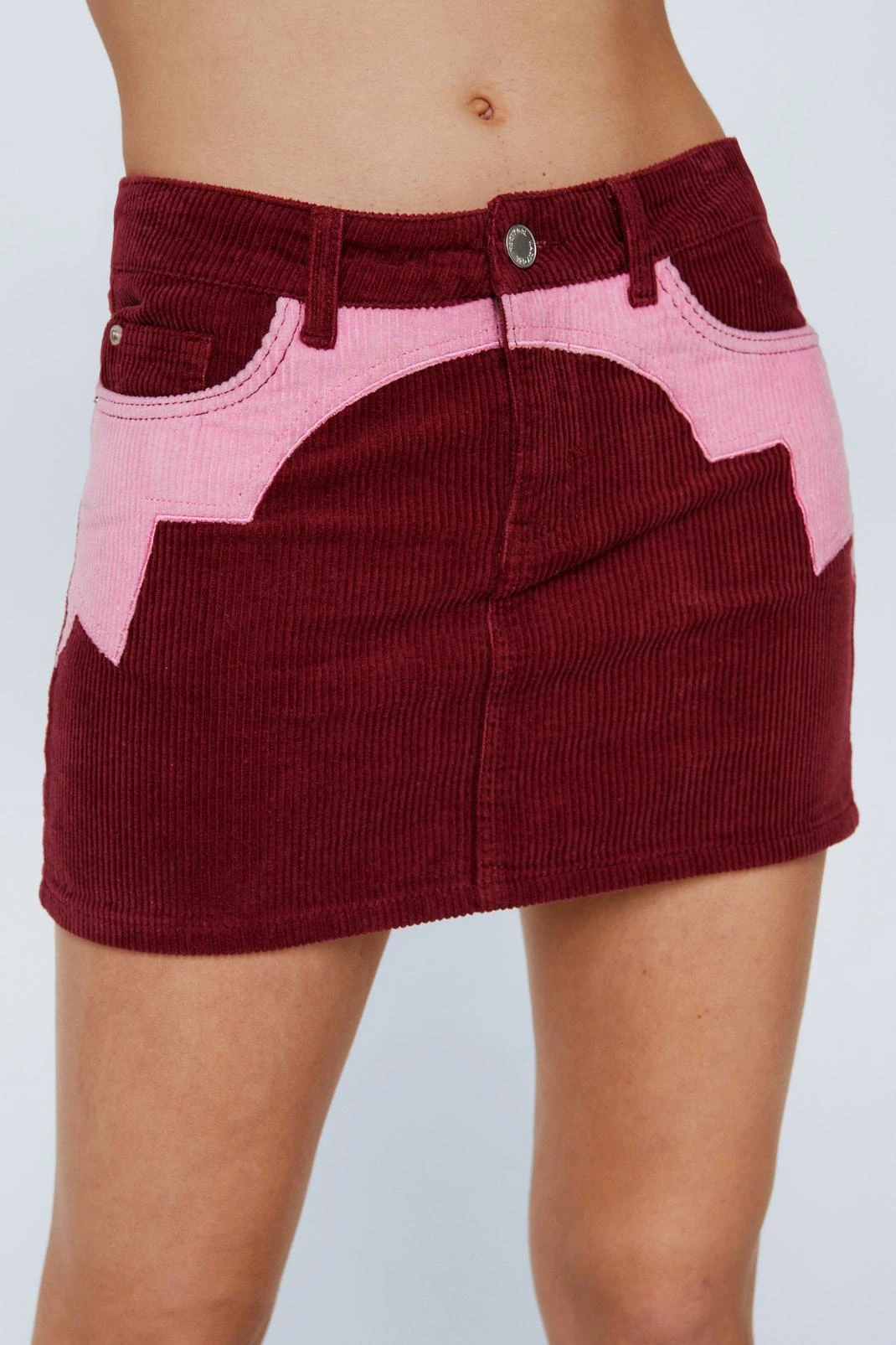 Low Rise Cord Micro Mini Skirt - Image 2