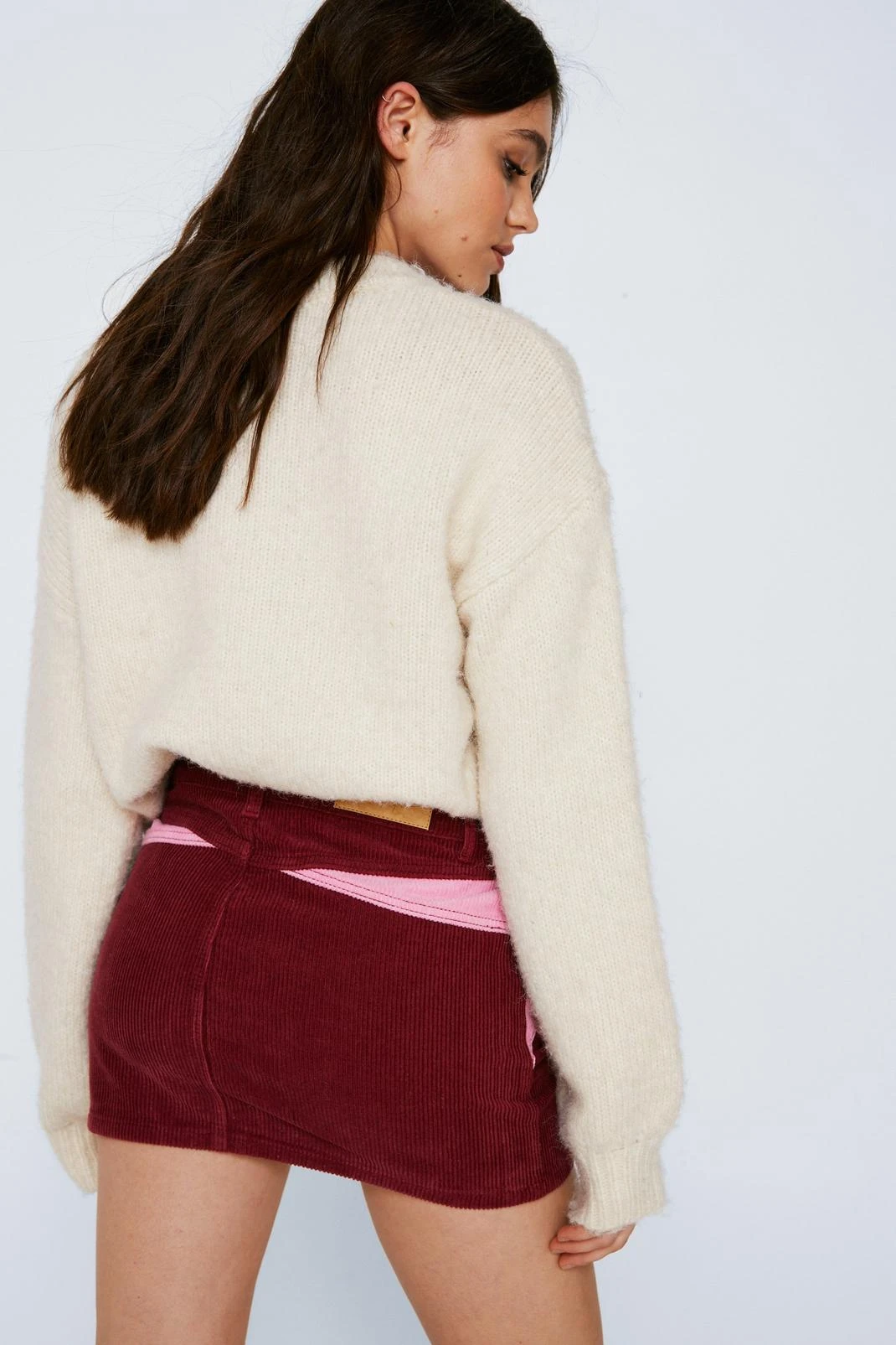 Low Rise Cord Micro Mini Skirt - Image 3